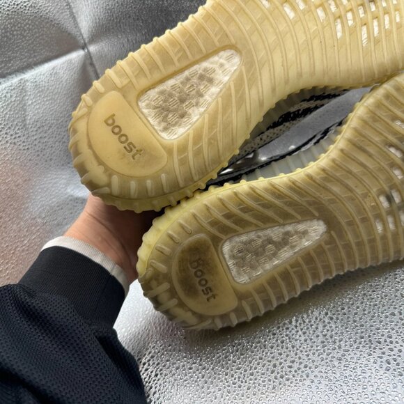 Size 7 Adidas Yeezy Boost 350 V2 Zebra White Black Mens Running Shoes CP9654 - Picture 11 of 11